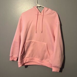 Oversized pink “Faith over fear” hoodie